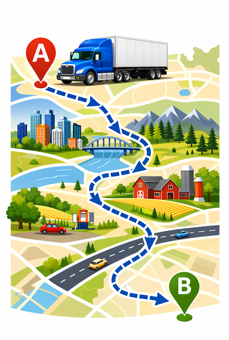 Professional freight logistics team